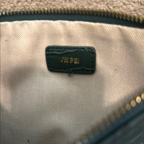 JW PEI Green and Gold Textured Shoulder Bag - Picture 6 of 10